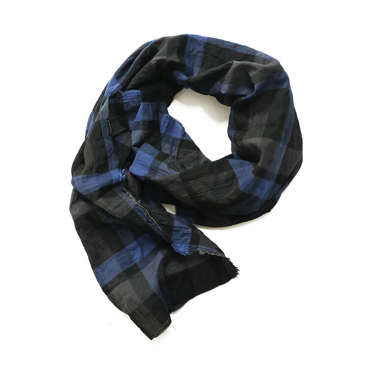 Honnete オネット ワイドストール　ストライプ　ウールリネン　ネストローブ Honnete（オネット） (2026SS 春夏) Wide Stole_Shirring Check ワイド