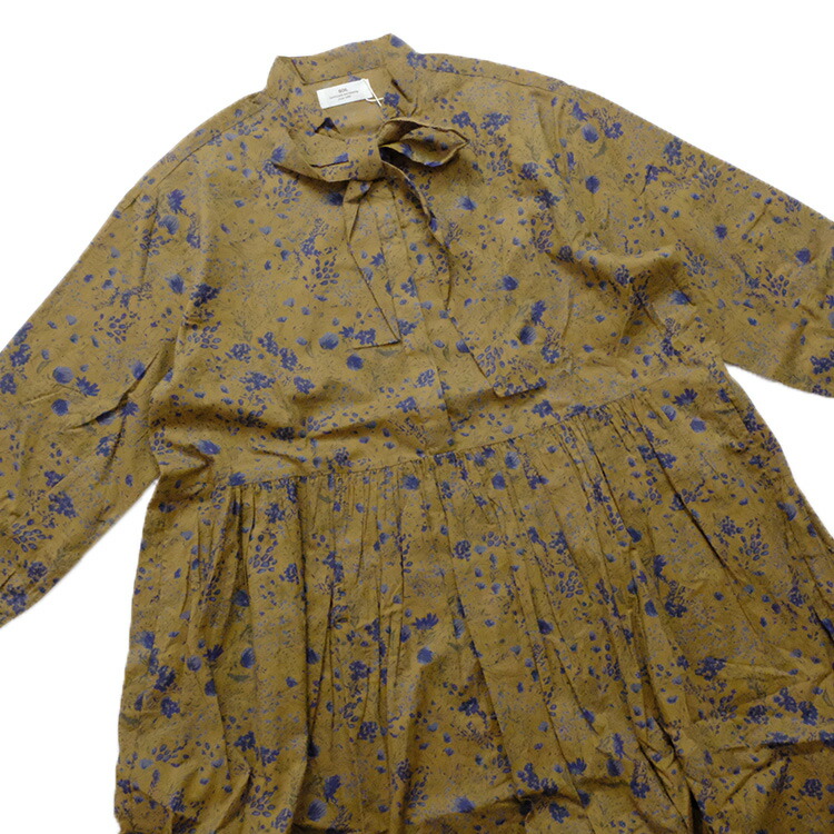 SOIL（ソイル） SOIL 60s CAMBRIC FLOWER PRINT TAI GATHER FLY FRONT