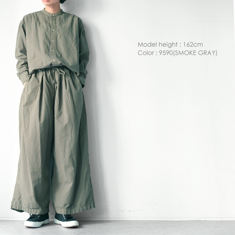 ARMEN アーメン 40'S POPLIN UTILITY BANDED COLLAR SHIRT INAM1702pd