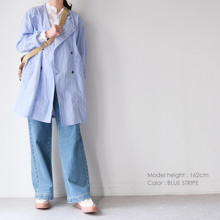 ジャケット・アウター HAWAIIAN DENIM STAND COLLAR SHIRT JACKET HARROW TOWN STORES ハロータウンストアーズ COTTON STRIPE