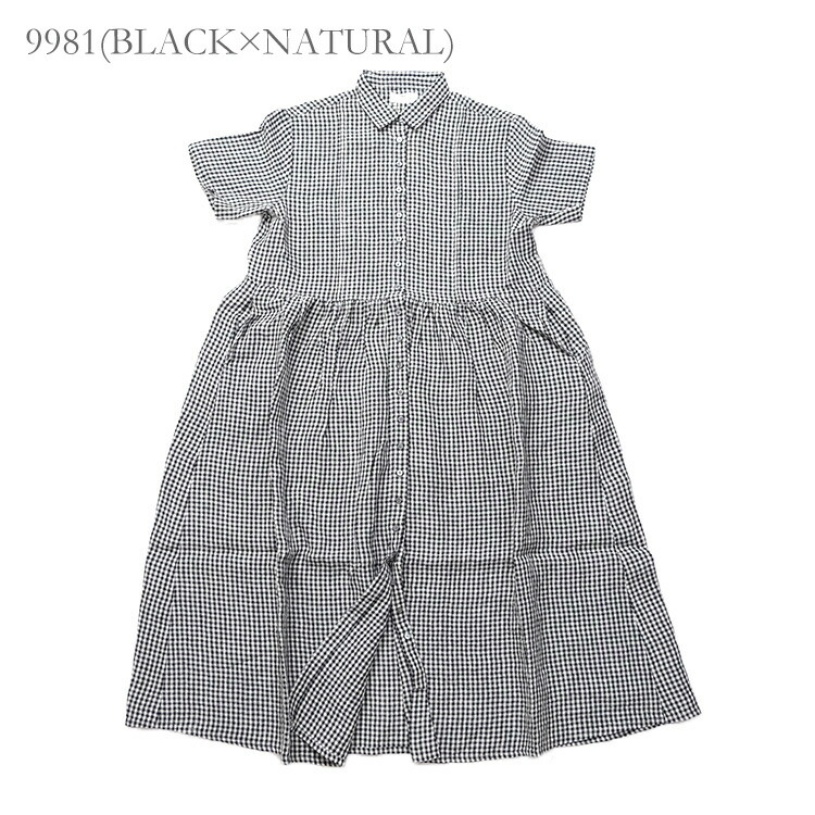 さち　SOIL リネンチェックチュニック　ワンピース　リネンシャツ SOIL（ソイル） SOIL INSL26313 リネン チェック ワンピース 60s LINEN
