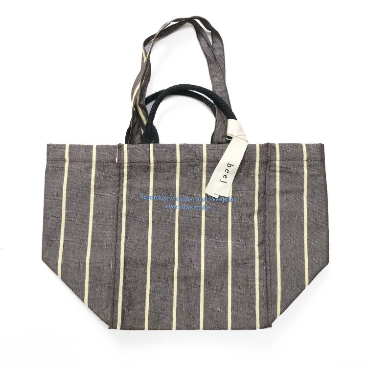 20%OFF SALE) ビージ beej fabric tote bag stripe ファブリックトート