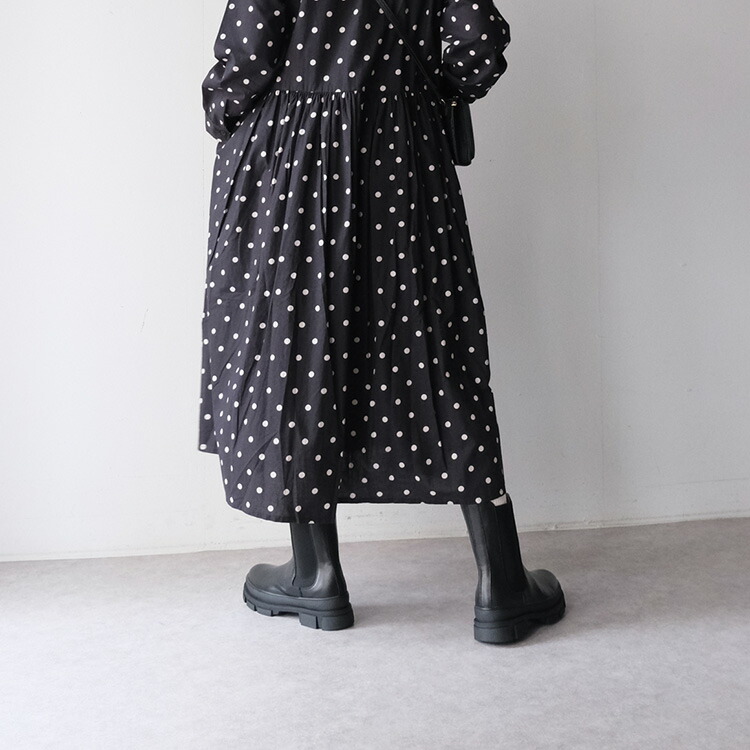 SOIL ソイル 40'S POPLIN DOT PRINT REGULAR COLLAR DRESS NSL22533 