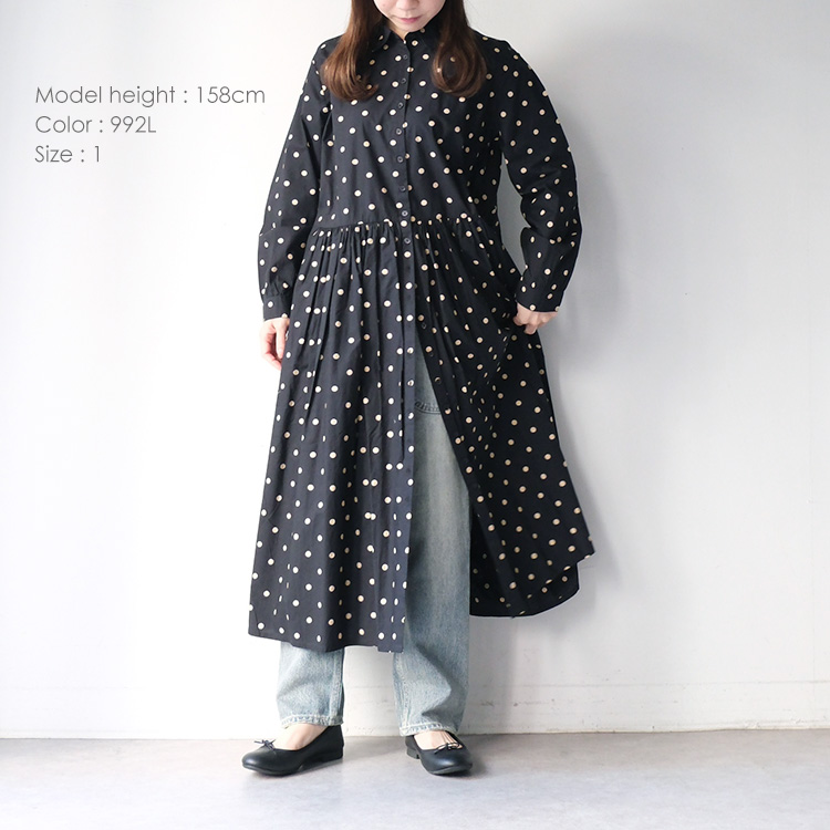 SOIL（ソイル） SOIL NSL22533 40'S POPLIN DOT PRINT REGULAR COLLAR