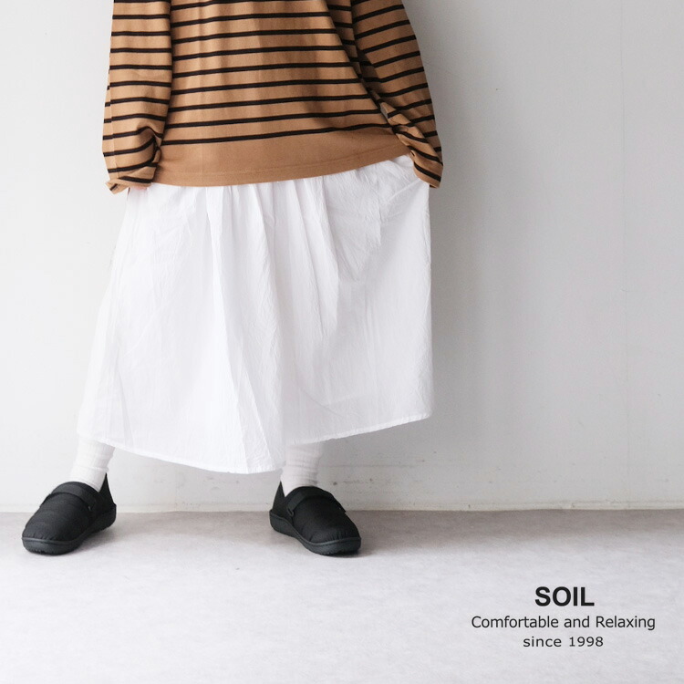 SOIL ソイル 60'S CAMBRIC PLAIN GATHERED SKIRT NSL23554 ギャザー