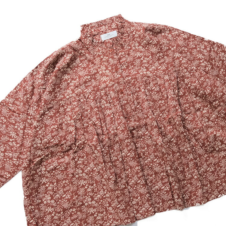 SOIL（ソイル） SOIL NSL25571 COTTON SLUB FLOWER PRINT FRILL COLLAR