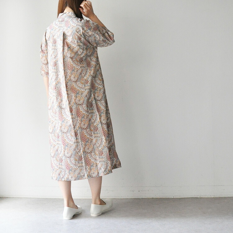 パークス ワンピース リバティ メラニーアタイ 日本製 丈109㎝ LIBERTY. (20%OFF SALE) リバティ ワンピース パークス Parkes
