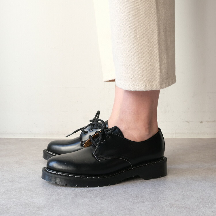 SOLOVAIR ソロヴェアー 3eye gibson shoe シューズ 黒 SOLOVAIR ソロヴェアー/ソロベアー シューズ プレーントゥ 3EYE GIBSON