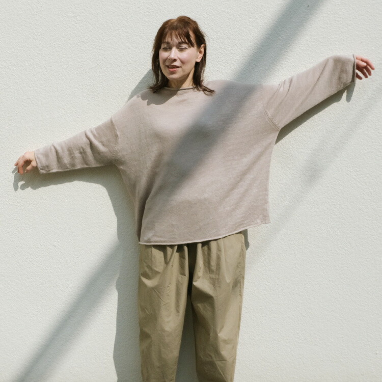 vent blanc / ヴァンブラン【2023AW 秋冬】LINEN ボートネックプル