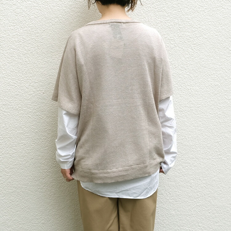 vent blanc / ヴァンブラン【2023AW 秋冬】LINEN Vネックベスト