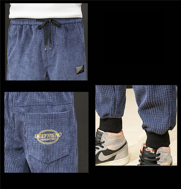 コーデュロイパンツ メンズ サルエルパンツ スウェットパンツ 裏起毛 ...