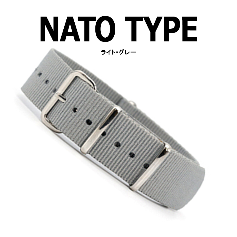 腕時計ベルト 交換 18mm20mm22mm NATOタイプストラップ【交換工具・ばね棒つき】 |  | 03