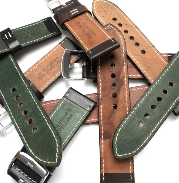 ドイツ製 時計ベルト 腕時計バンド FLUCO Horween Shell Cordovan 24