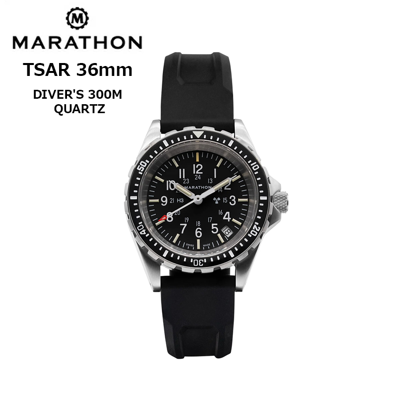 腕時計 MARATHON TSAR36mm Divers Quartz 300M マラソン ティーサー