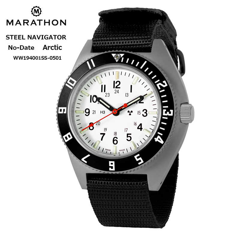ミリタリーウォッチ 腕時計 ミリタリーウォッチ MARATHON STEEL NAVIGATOR Date スチール
