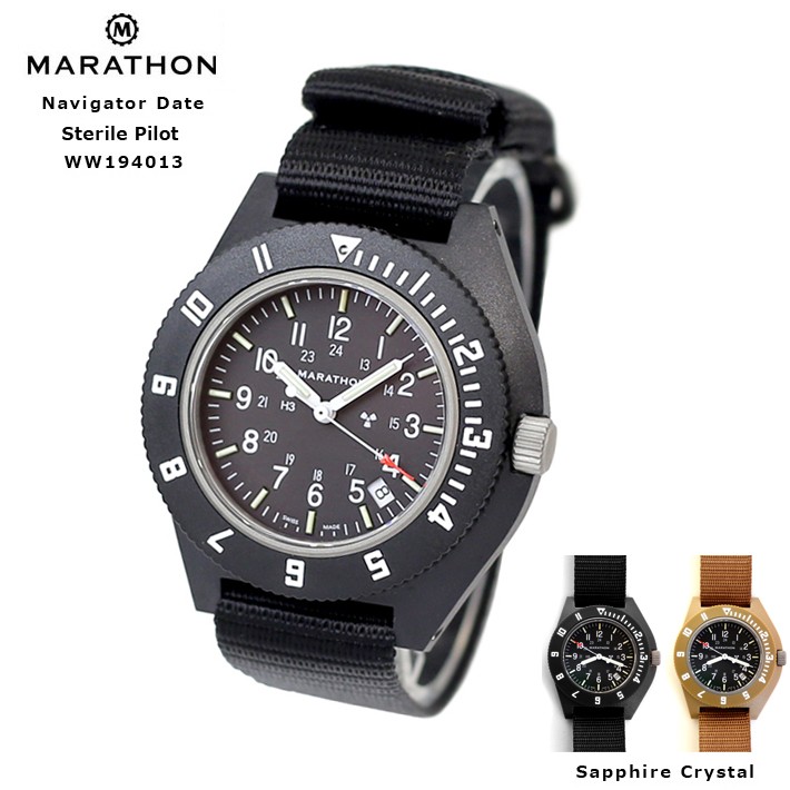時計 腕時計 MARATHON Navigator Date Sterile Pilot マラソン