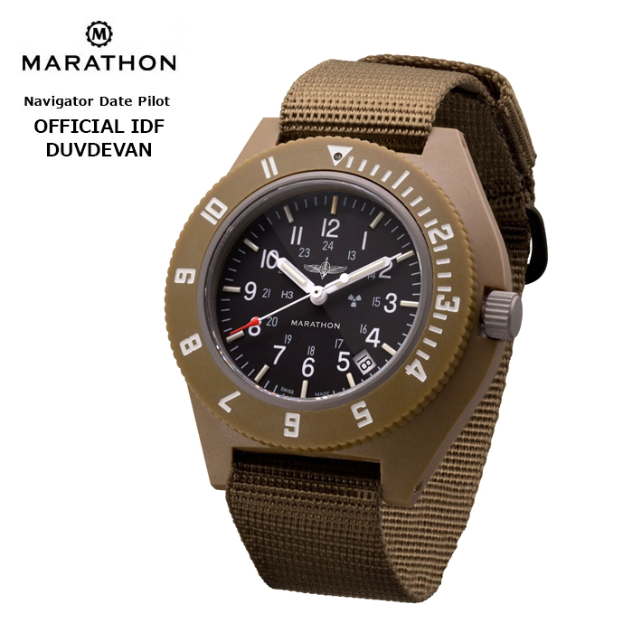 時計 腕時計 MARATHON Navigator Date Duvdevan Pilot マラソン ナビゲーター デイト  ドゥヴデヴァンパイロットクォーツ WW194013DD