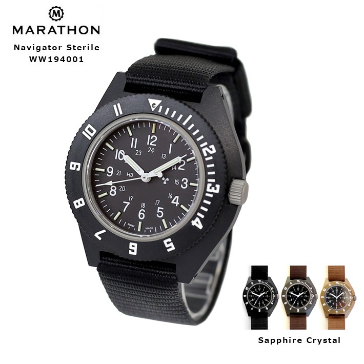 腕時計 メンズ MARATHON Navigator Sterile Pilot マラソン