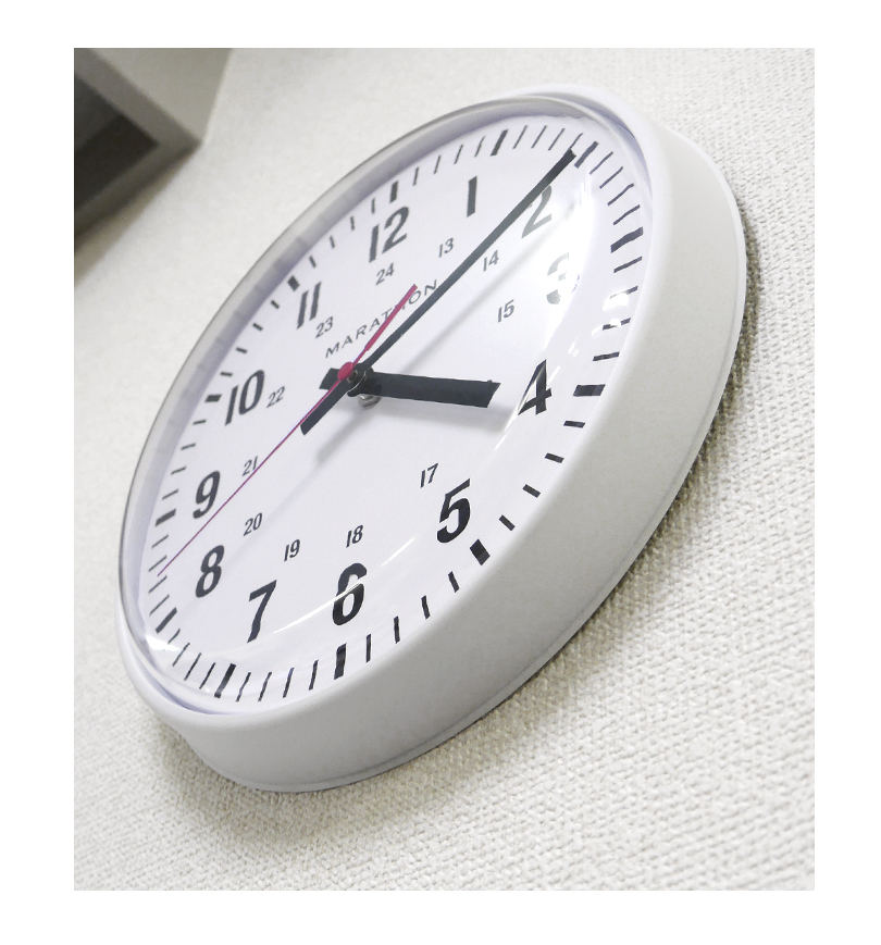 静音 ドーム クロック 掛け時計 スイープ秒針 MARATHON マラソン