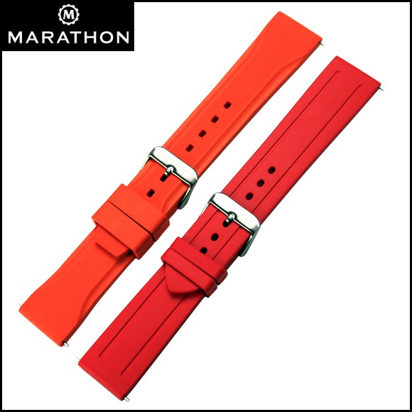 時計ベルト バンド MARATHON Rubber Strap ラバーストラップ 22mm