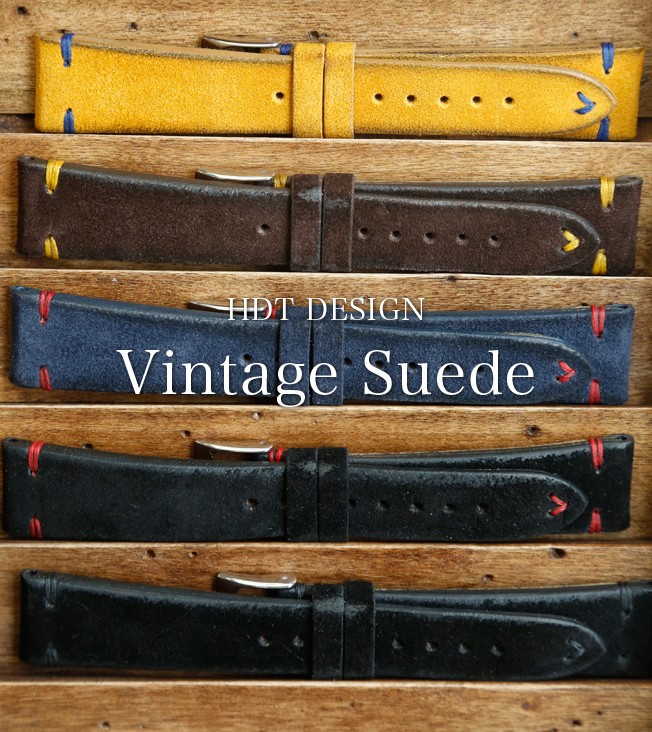 時計ベルト バンド HDT DESIGN G.P.F. Vintage Suede ヴィンテージ