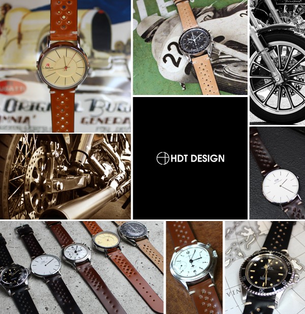 腕時計ベルト 時計 バンド HDT DESIGN Shell Cordovan MS unlined