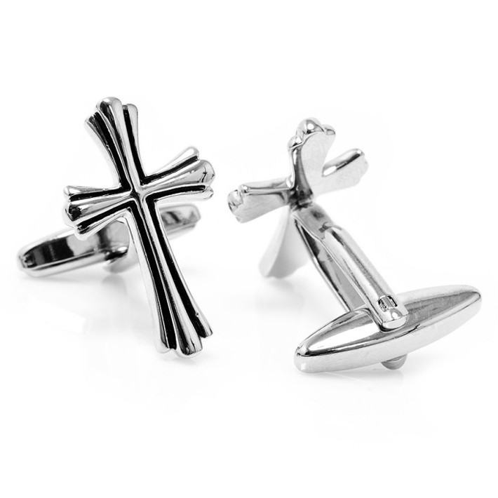 シルバー カフリンクス カフス カフリンクス カフスボタン Silver Cross Cufflinks シルバー