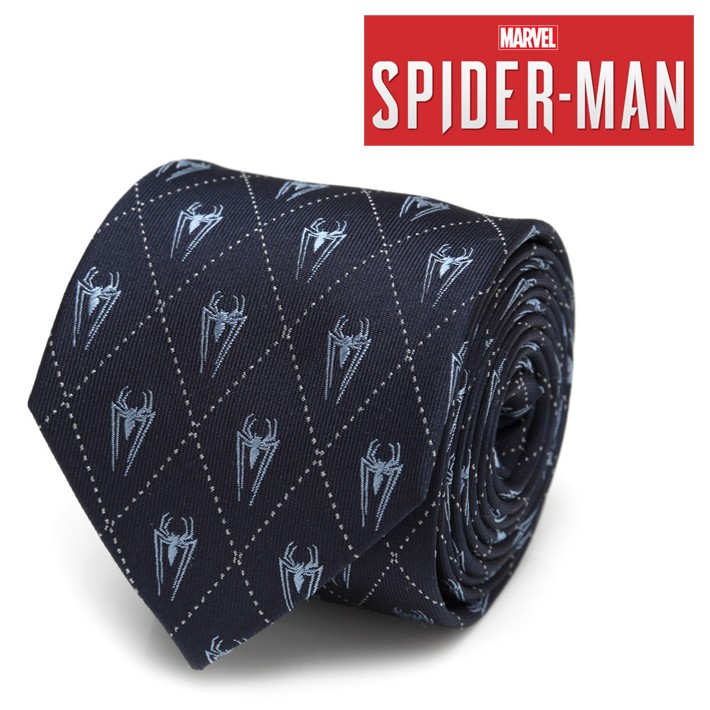 ネクタイ シルク Spider-Man Diamond Navy Men's Tie スパイダーマン