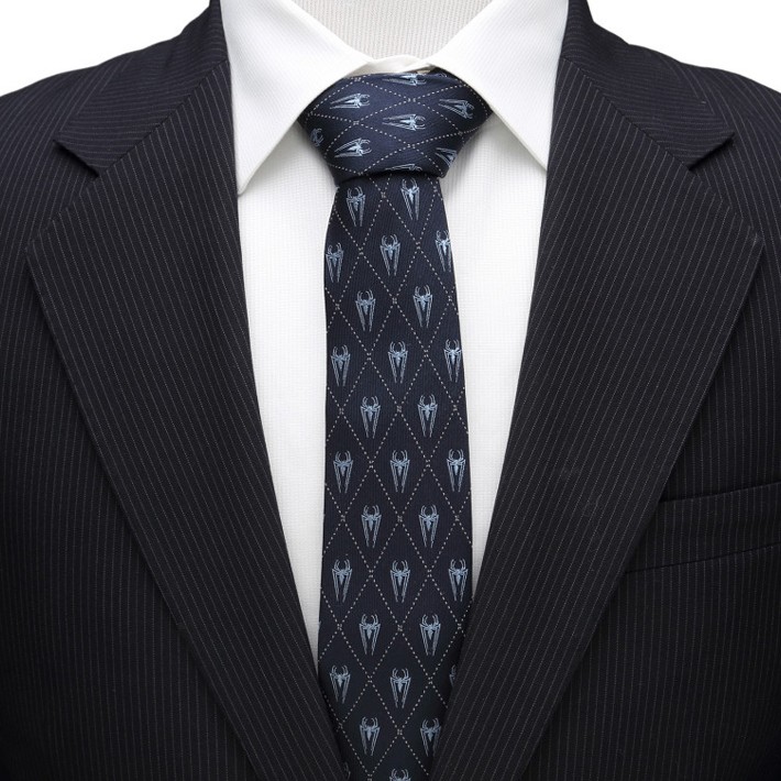 ネクタイ シルク Spider-Man Diamond Navy Men's Tie スパイダーマン