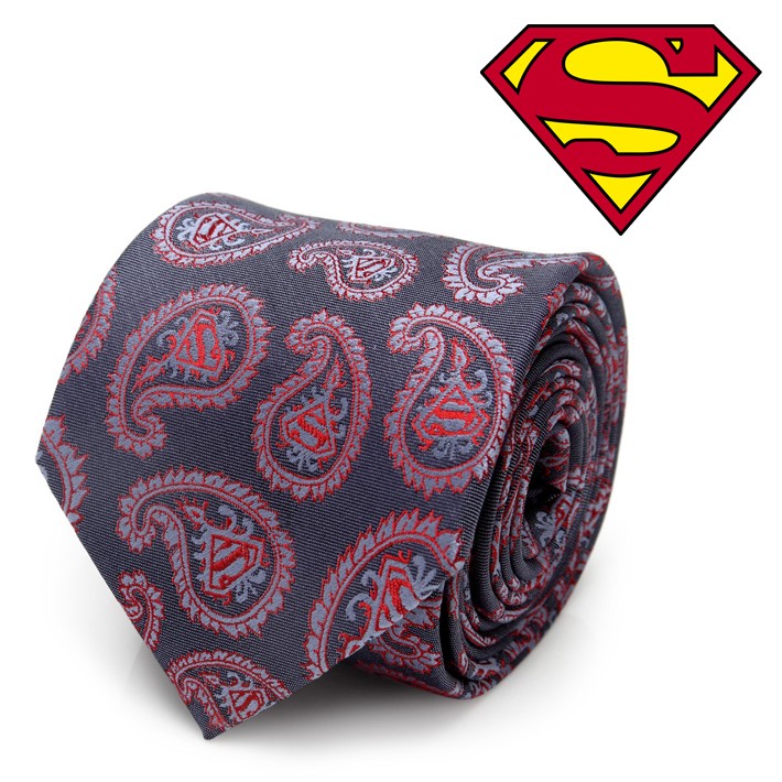 ネクタイ シルク Red and Blue Superman Paisley Tie スーパーマン