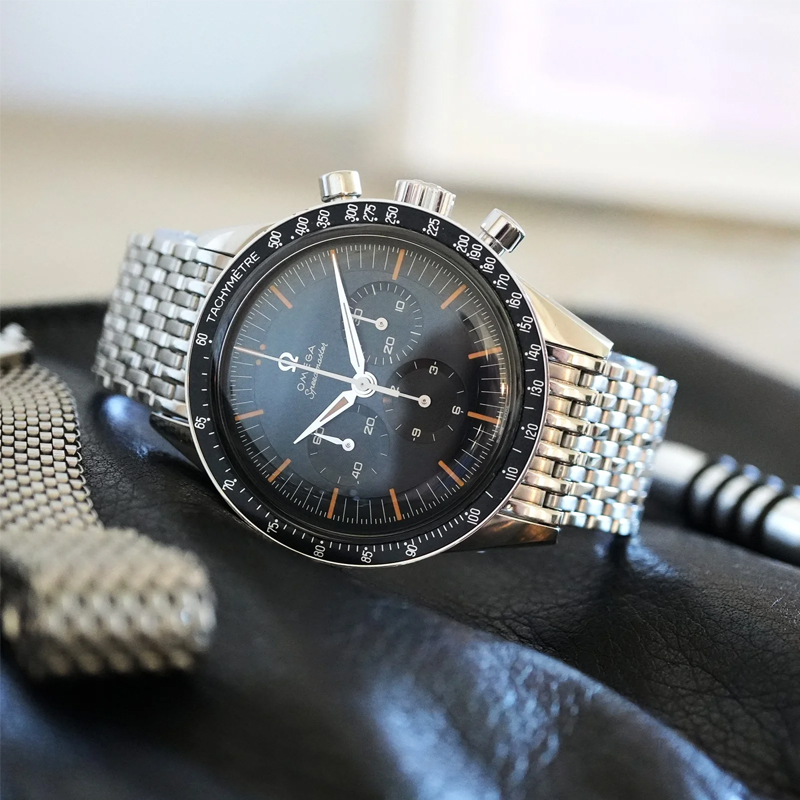 時計ベルト バンド Forstner 【11連】Beads of Rice OMEGA Speedmaster