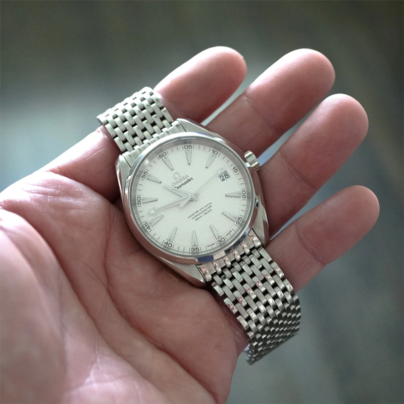 時計ベルト バンド Forstner 【11連】Beads of Rice Omega Seamaster