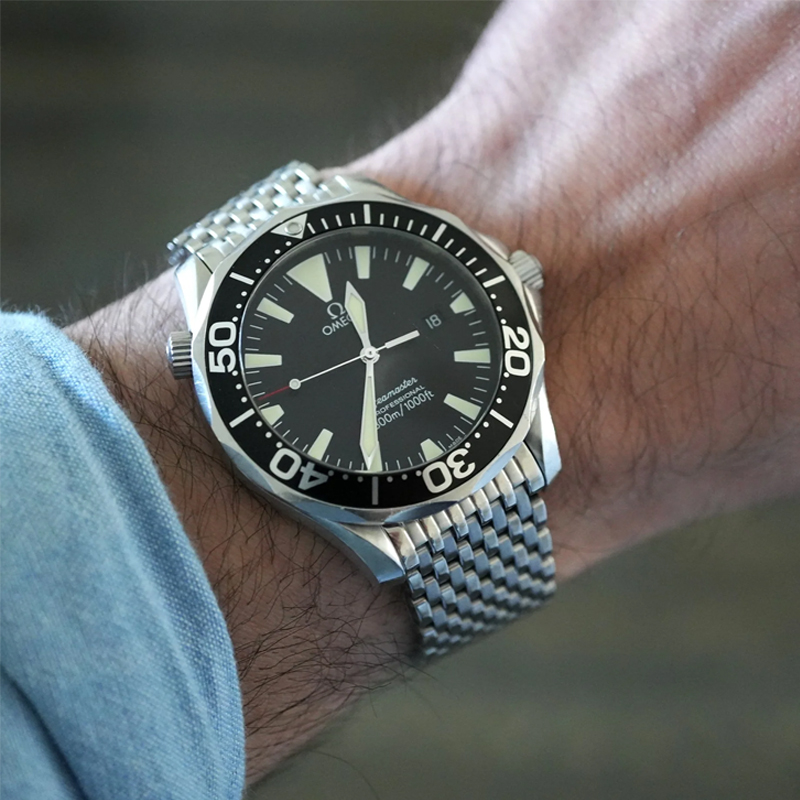 時計ベルト バンド Forstner 【11連】Beads of Rice Omega Seamaster