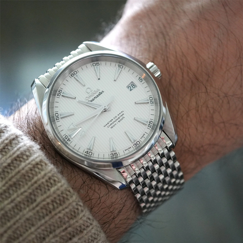 時計ベルト バンド Forstner 【11連】Beads of Rice Omega Seamaster