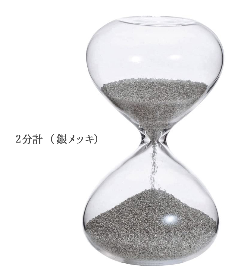1分計 / 2分計】廣田硝子 砂時計 ガラス 時計 スナ式時計 金メッキ 銀