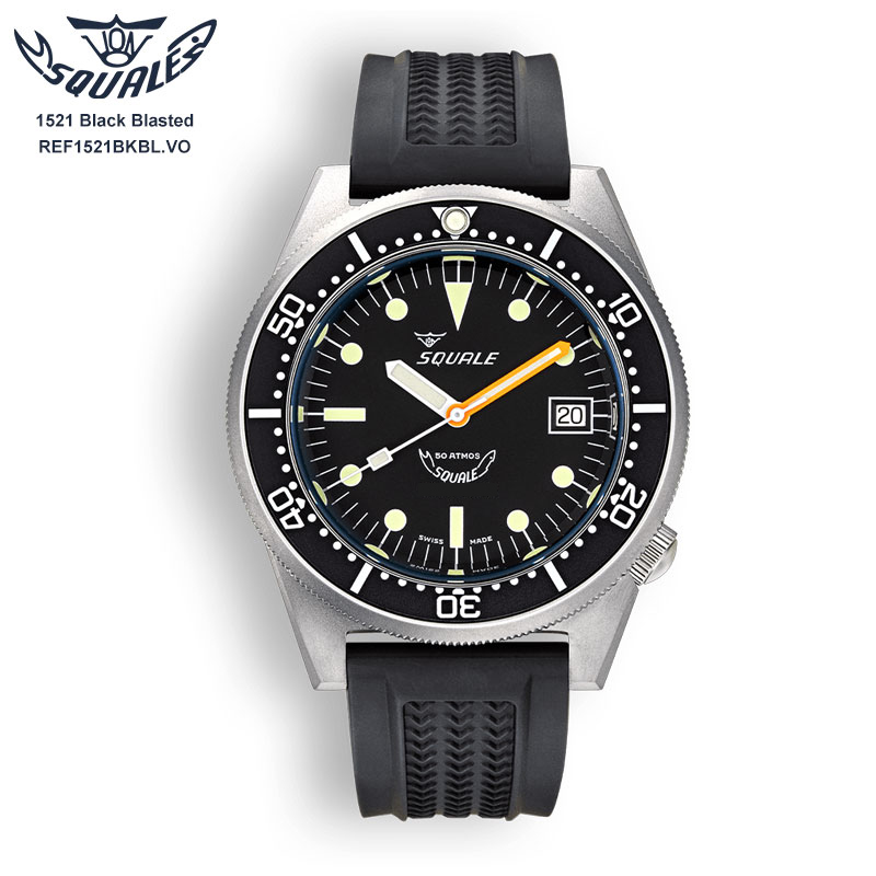 SUBMARINE 自動巻き腕時計 時計 腕時計 ダイバーズ イタリア SQUALE スクワーレ 1521 Black