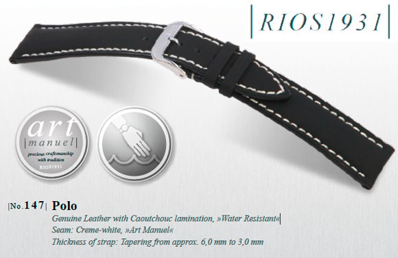 時計ベルト バンド 腕時計バンド RIOS1931 ポロ レザー 革
