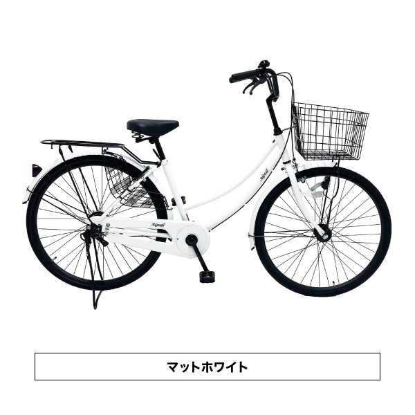 24年モデル 新車 自転車 シティサイクル アルゲディ　26インチ LEDオートライト カゴ付き｜chu-ko-bicycle｜02