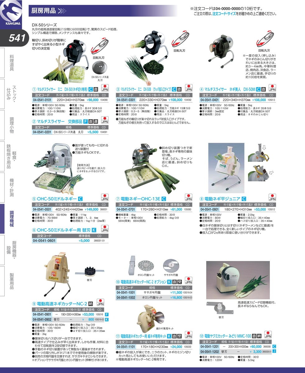 高速ネギカッターNC-2用細ネギ専用キット (N)（takumi） : k-105030