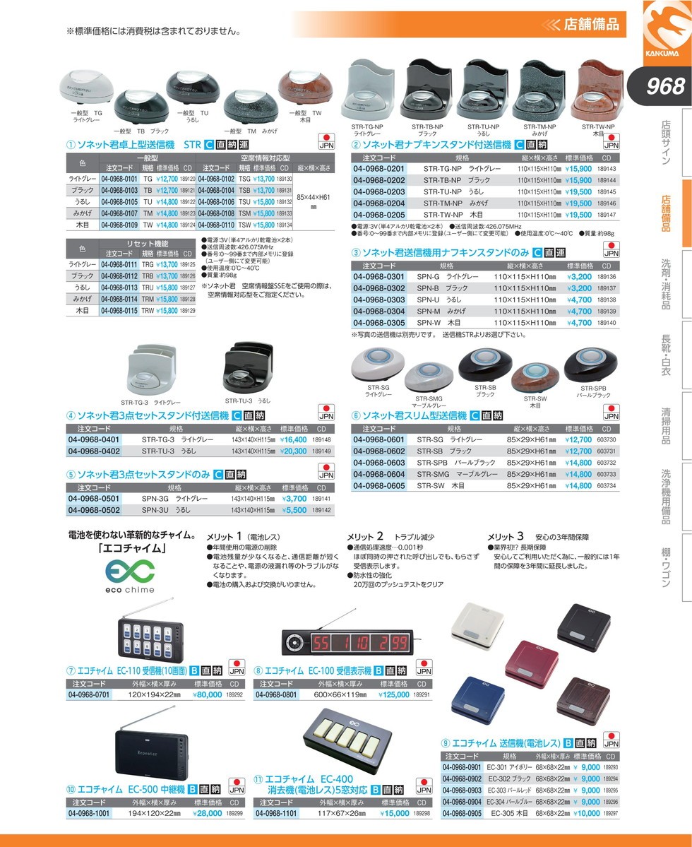 ソネット君 卓上型送信機(リセット機能付) ブラック STR-TRB（運賃別途
