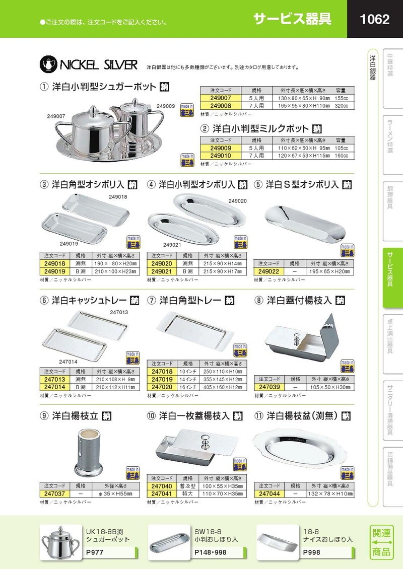 洋白小判型ミルクポット 5人用（takumi） : k-249009 : 業務用プロ道具