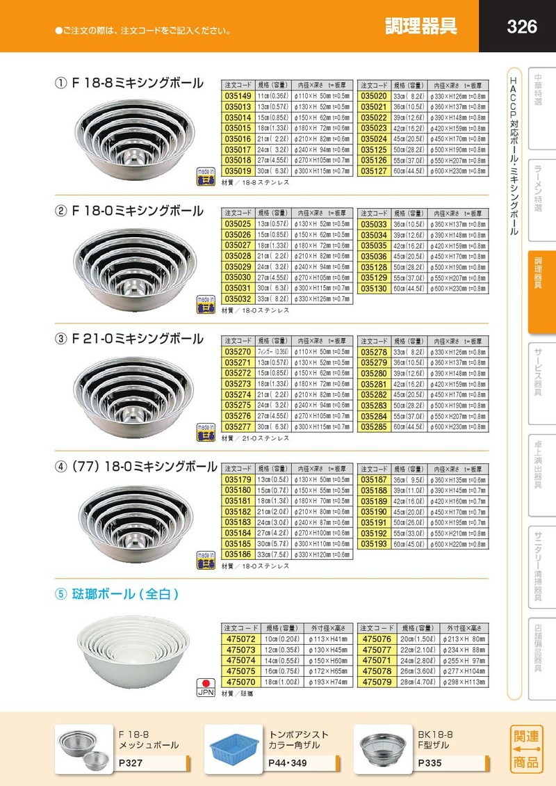 18-8ステンレス ミキシングボール 39cm (12.6Ｌ) :k-035022:業務用プロ道具 厨房の匠 - 通販 - Yahoo!ショッピング