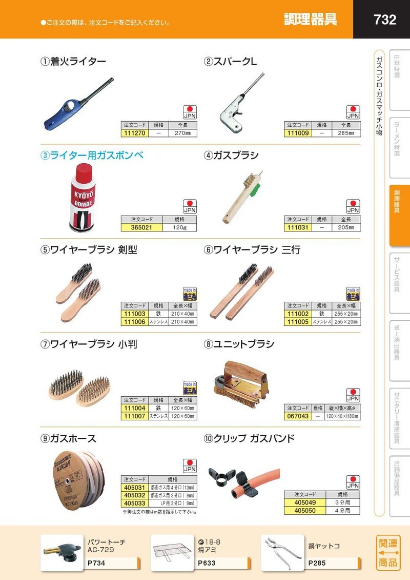 ワイヤーブラシ 三行 鉄（takumi） : 業務用プロ道具 厨房の匠 - 通販
