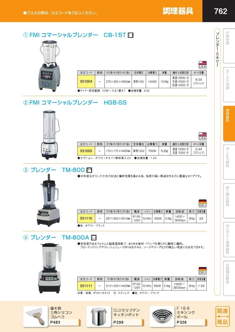 FMI コマーシャルブレンダー CB-15T（takumi） : 業務用プロ道具 厨房