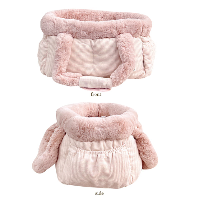 tassu タッス コーデュロイ ファー キャリーバッグ ベッド 犬猫