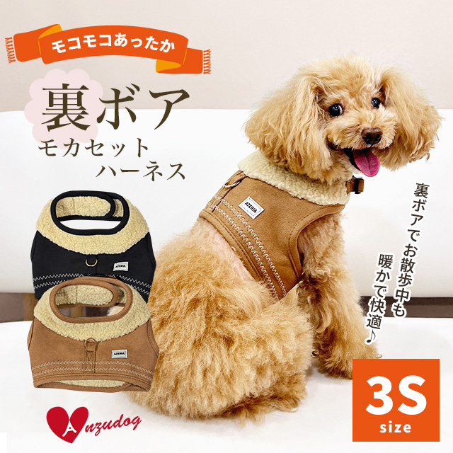 azeria アゼリア H304 裏ボア モカセットリード 1.0 お散歩 小型犬 犬