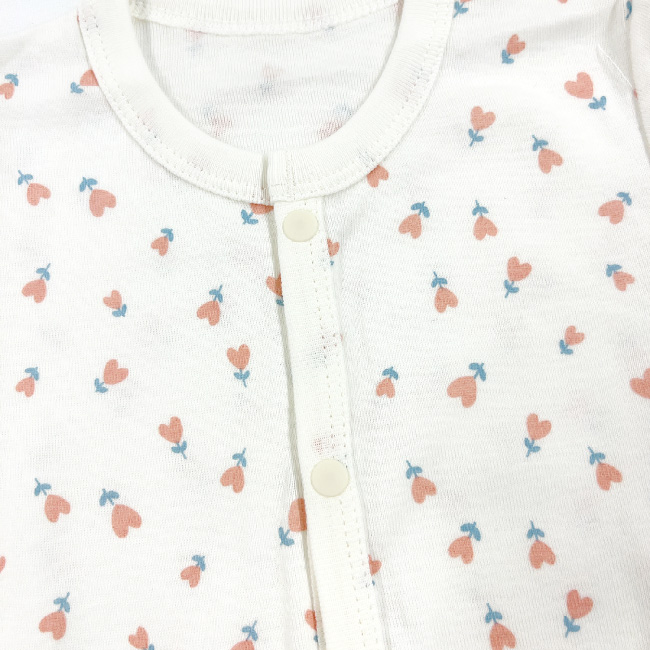 ベビー服 赤ちゃん 服 ベビー ロンパース ボディ ボディスーツ 綿100％ 女の子 うさぎ ウサギ 無地 花柄 前開き 70 80 半袖ロンパース3枚組 |  | 05