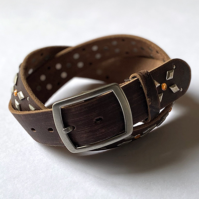 《新春セール50％OFF》ベルト メンズ 本革 牛革 カジュアル 天然皮革 HTC風 パンク ロック Diamond STUDS BELT ダイアモンドスタッズ＆ラインストーンベルト | ブランド登録なし | 02