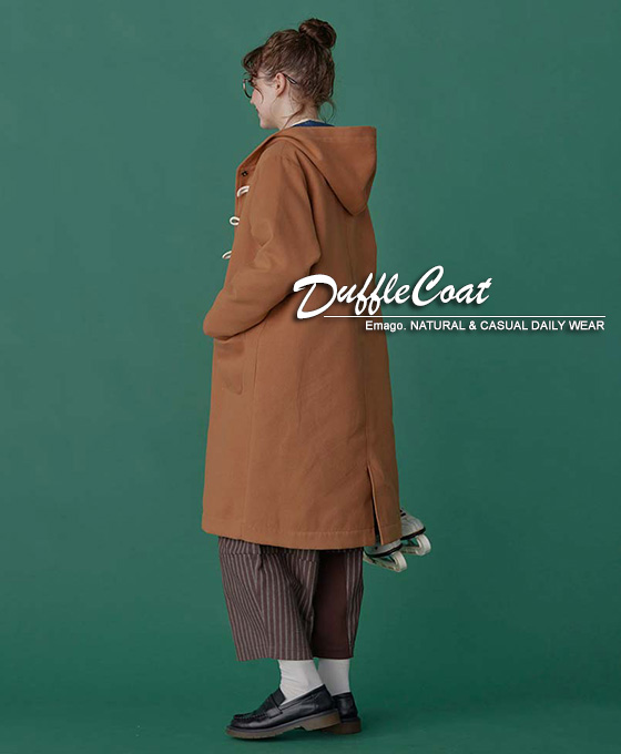 Emago 《30％OFF》ダッフルコート レディース ロング アウター 体型