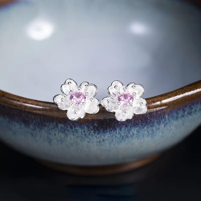 ピアス シルバー 桜 さくら チェリーブロッサム スタッド
